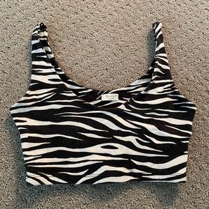 zebra print crop top